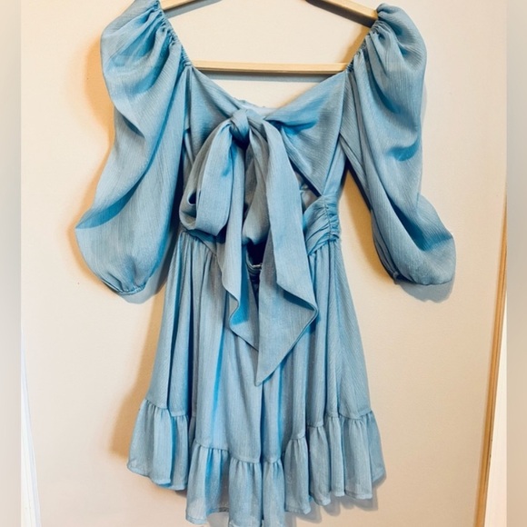 Lucy in the Sky Blue Shimmer Dress - Picture 6 of 8